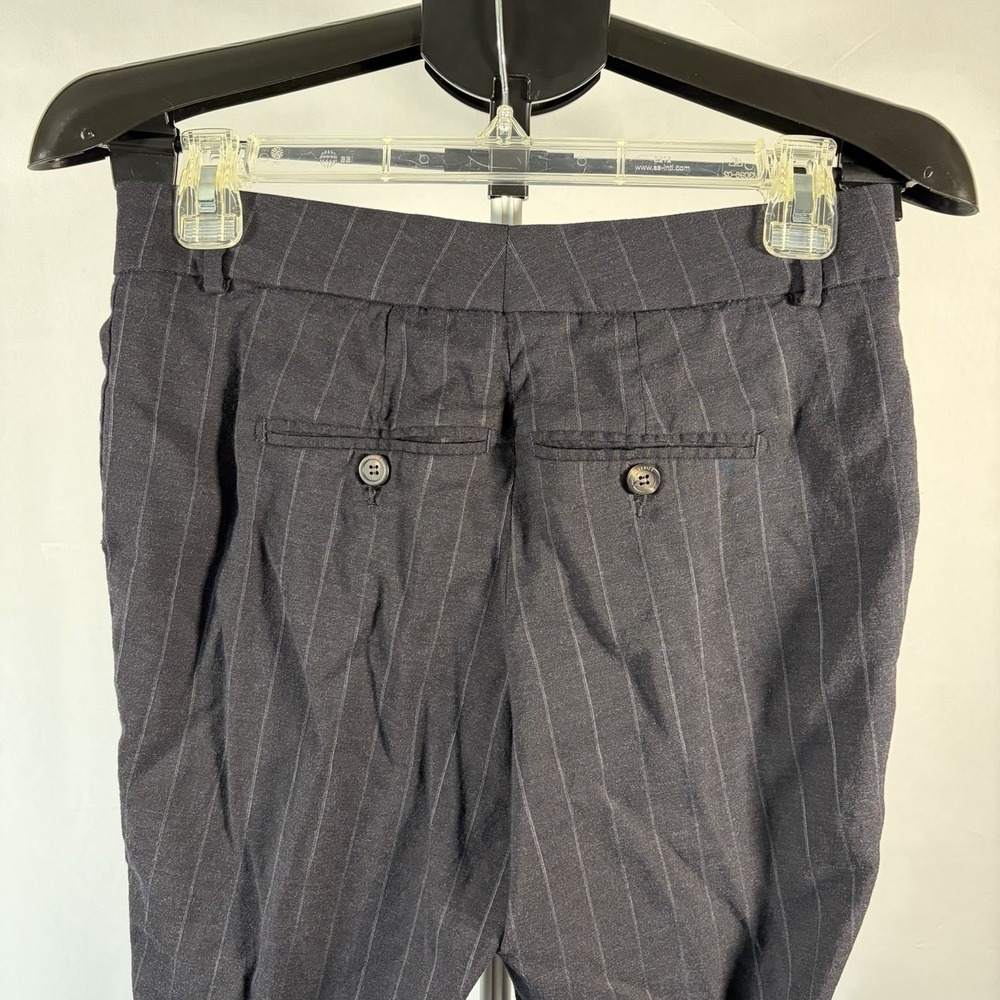 Peserico Fleece Wool Blend Pinstripe Ankle Pants Italy Sz 46 US 10 Academia Work - Picture 8 of 13